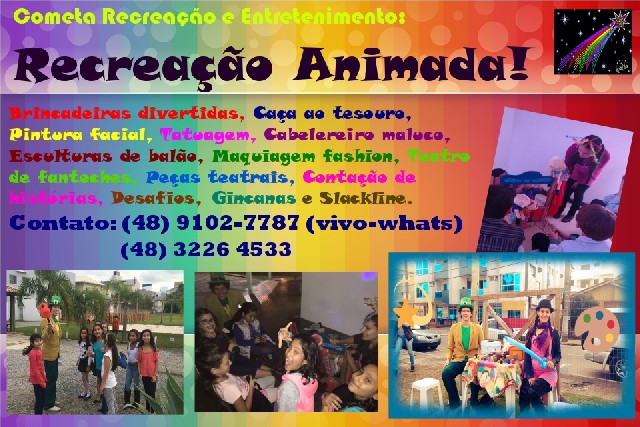 Recreação animada pra sua festa